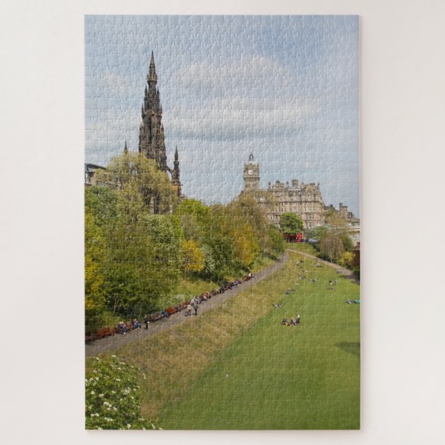 Puzzle Jardines Princes Street, Edimburgo, Escocia (Vertical)
