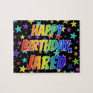 Puzzle "JARED" Nombre, Divertido "FELIZ CUMPLEAÑOS"