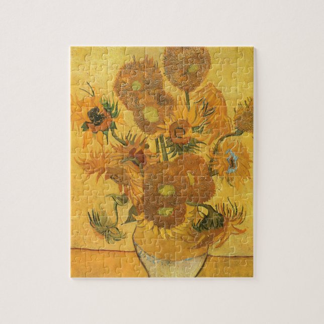 Puzzle Jarrón con 15 girasoles de Vincent van Gogh (Vertical)