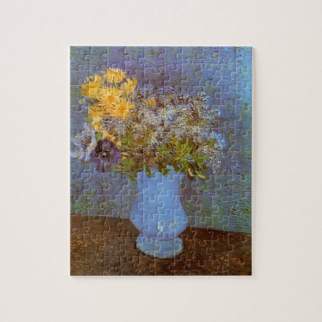 Puzzle Jarrón con lilas y margaritas de Vincent van Gogh (Vertical)