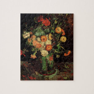 Puzzle Jarrón con zinnias y geranios, Vincent van Gogh
