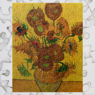 Puzzle Jarrón de Naturaleza Muerta con 15 Girasoles Vince
