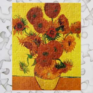 Puzzle Jarrón de Naturaleza Muerta con 15 Girasoles Vince