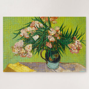 Puzzle Jarrón de Vincent Van Gogh con adelfas y libros
