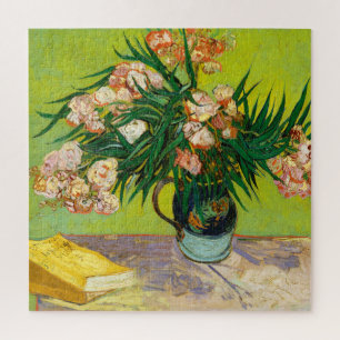 Puzzle Jarrón de Vincent Van Gogh con adelfas y libros