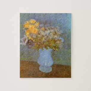 Puzzle Jarrón de Vincent van Gogh de Lilas, Margaritas, A