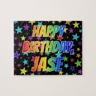 Puzzle "JASE" Nombre, Diversión "FELIZ CUMPLEAÑOS"