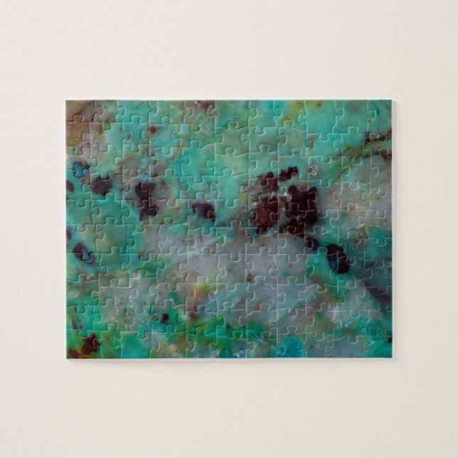 Puzzle Jasper de crisocola azul (Horizontal)