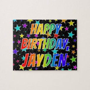 Puzzle "JAYDEN" Nombre, Diversión "FELIZ CUMPLEAÑOS"