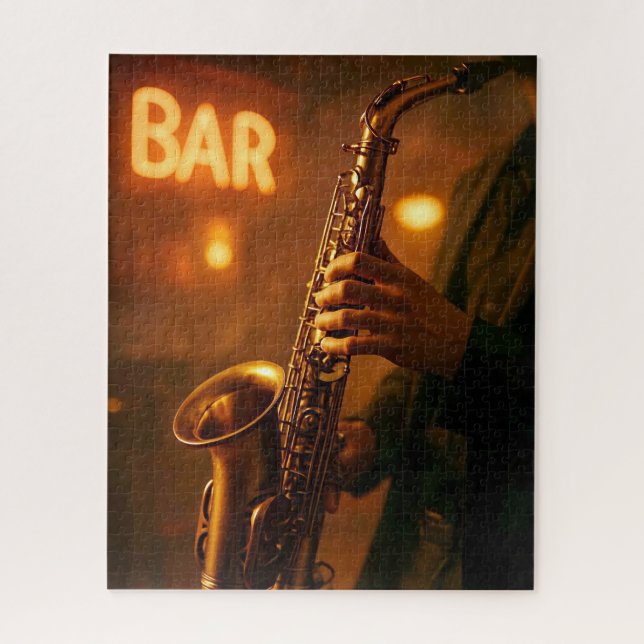 Puzzle Jazz en Luces de Bar (Vertical)