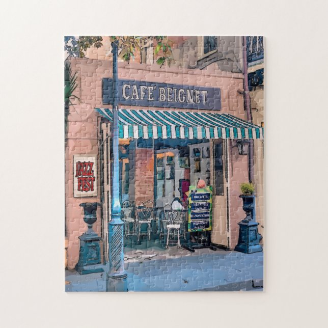 Puzzle Jazz Fest French Quarter Coffee Shop (Vertical)