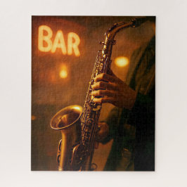 Puzzle Jazz in Bar Lights