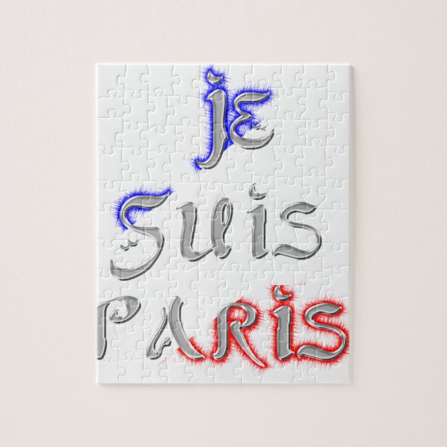 Puzzle Je Suis Paris Amo París (Vertical)