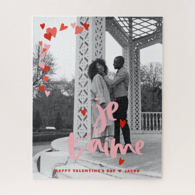Puzzle Je T'aime | Foto de San Valentín (Vertical)