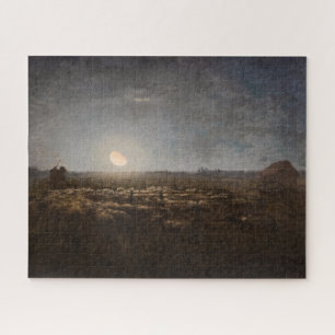 Puzzle Jean-Francois Millet - Sheepfold, luna 1872