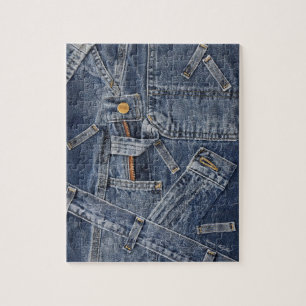 Puzzle Jeans azules denim arte abstracto