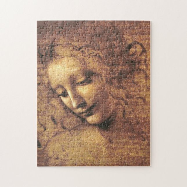 Puzzle Jefa de la Mujer La Scapigliata Leonardo Da Vinci (Vertical)
