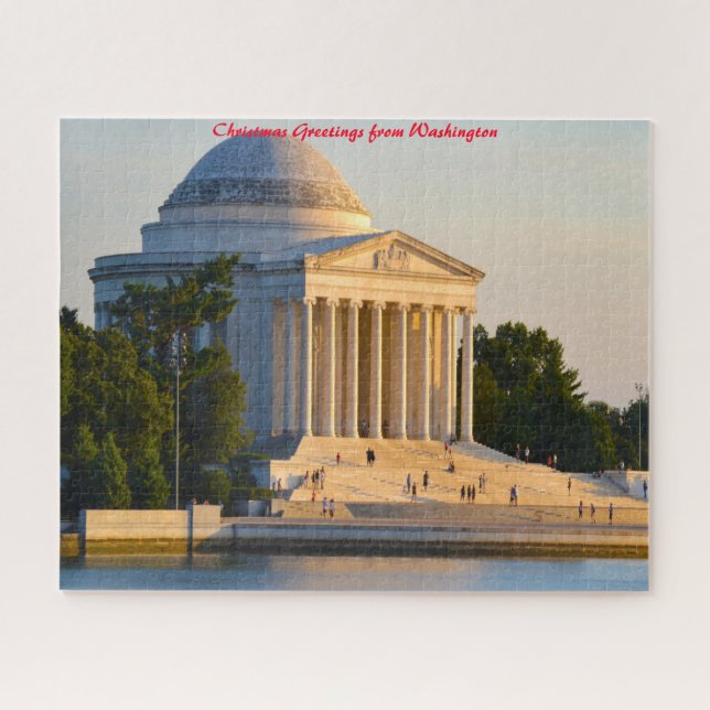 Puzzle Jefferson Memorial Washington .Feliz Navidad (Horizontal)