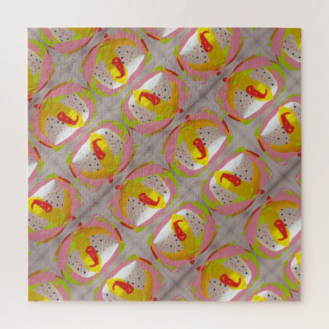 Puzzle Jelly Candy Sweet Baby Hug Love Soft Cushion (Vertical)