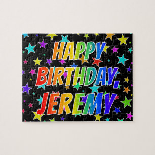Puzzle "JEREMY" Nombre, Diversión "FELIZ CUMPLEAÑOS"