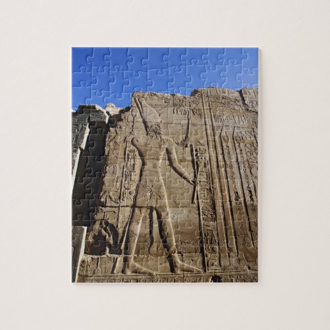 Puzzle Jeroglíficos antiguos en la pared, Templo de Karna (Vertical)