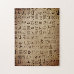 Puzzle Jeroglíficos egipcios en papiro