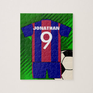 Puzzle Jersey y balón de fútbol personalizados