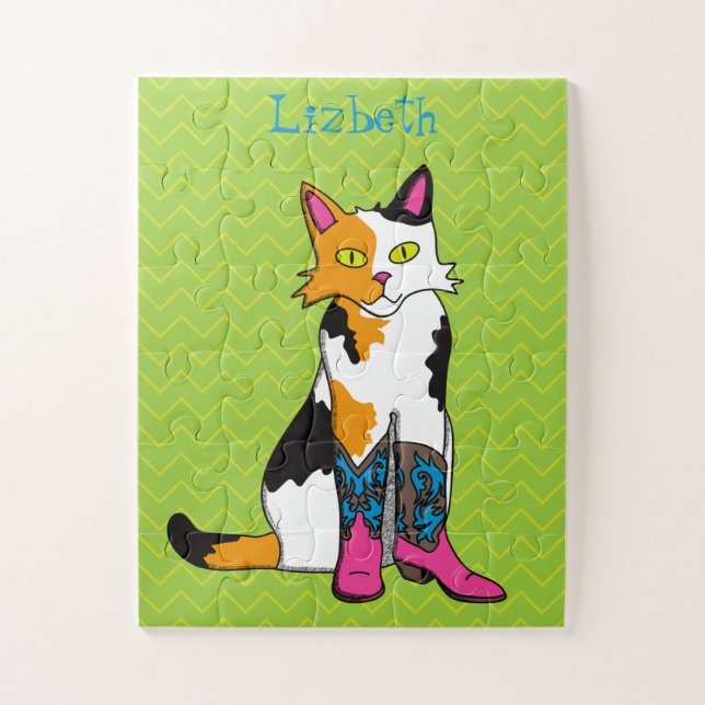 Puzzle Jester the Cat Kids personalizado (Vertical)