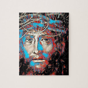 Puzzle Jesucristo con corona de espinas Pintura abstracta