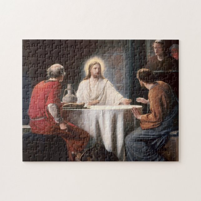 Puzzle Jesucristo en la cena en Emau por Carl Bloch (Horizontal)