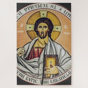 Puzzle Jesucristo Pantocrátor Arte de Icono Bizantino