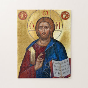 Puzzle Jesucristo sosteniendo los Evangelios Icono Ortodo