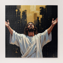 Puzzle Jesus Christ Our Savior | Black and Gold