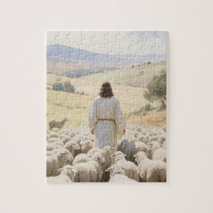 Puzzle Jesús con el cordero