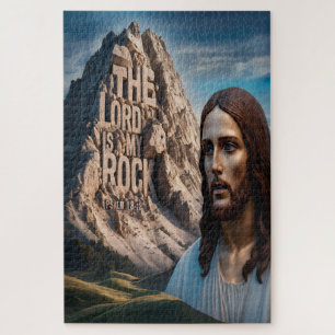 Puzzle Jesús majestuoso: Guardián de la Montaña