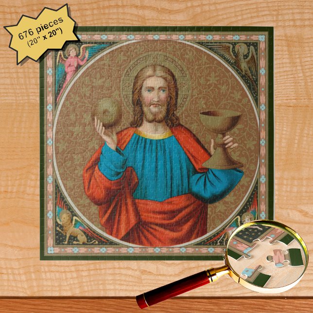 Puzzle Jesús sujetando la Eucaristía (SNV 050) (Subido por el creador)