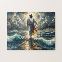 Puzzle Jesus Walking on Water Christian Faith Gift