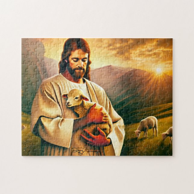Puzzle Jesús y Cordero Divino Consuelo Cristiano (Horizontal)
