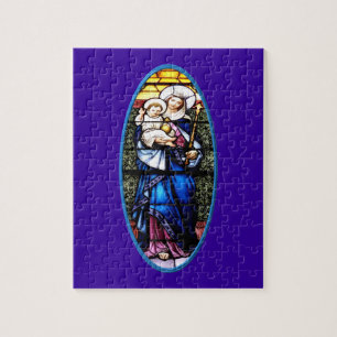 Puzzle Jesús y María vidrieras