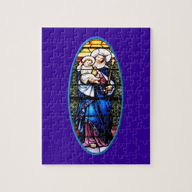 Puzzle Jesús y María vidrieras (Vertical)