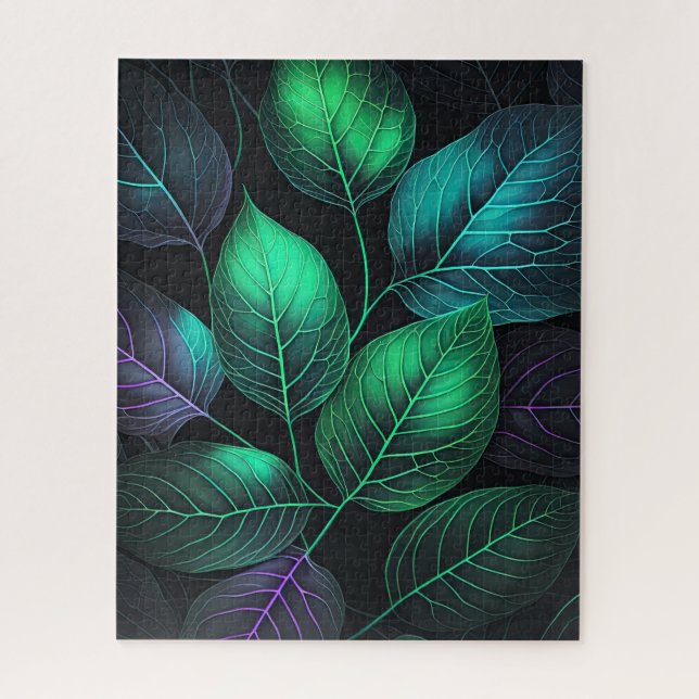 Puzzle Jeweltone Leaves (Vertical)