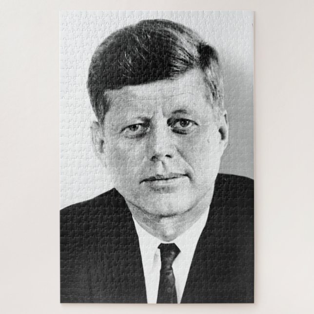 Puzzle JFK John F. Kennedy Black & White (Vertical)