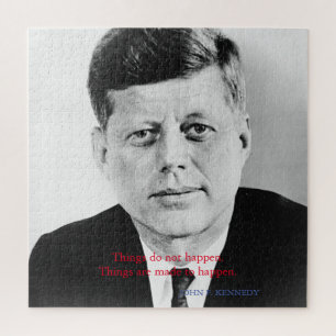 Puzzle JFK John F. Kennedy Cita Las cosas no pasan