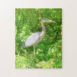 Puzzle Jigsaw, blue heron, beautiful nature scene,