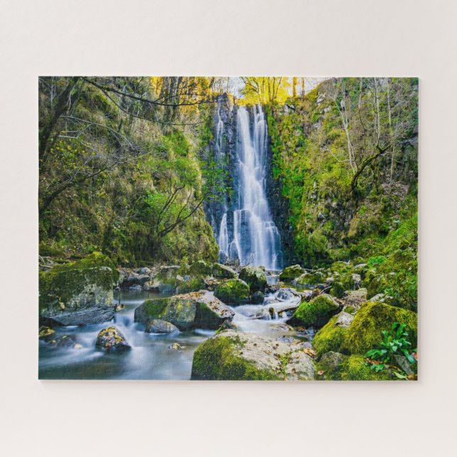 Puzzle Jigsaw Cascade Falls Mission British Columbia. (Horizontal)