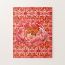 Jigsaw Coral Peony