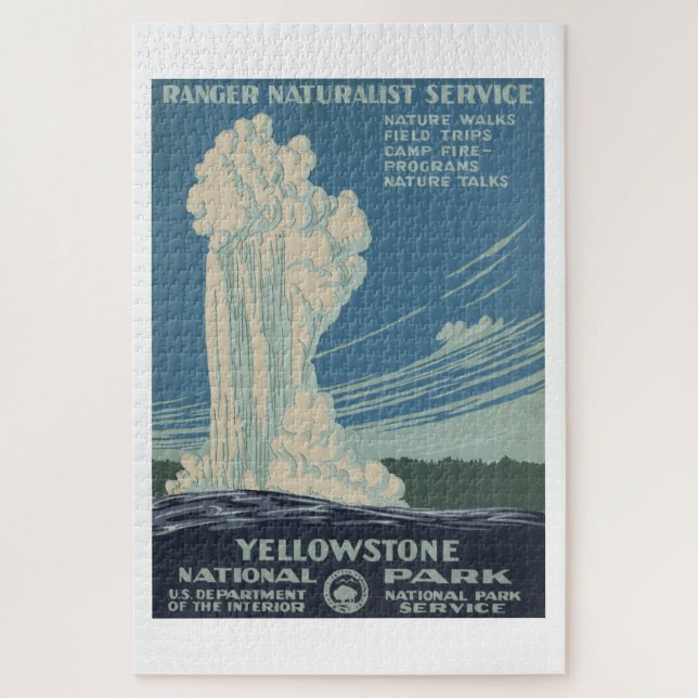 PUZZLE JIGSAW: POSTER VINTAGE YELLOWSTONE (Vertical)