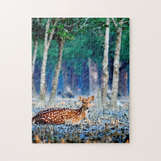 Puzzle Jigsaws de ciervos nativos Sundarban en Bangladesh (Vertical)