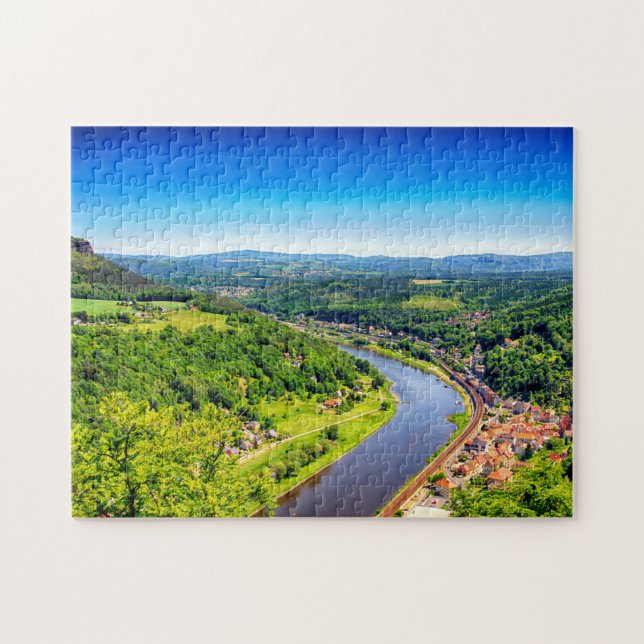 Puzzle Jigsaws Elbe Valley Suiza. (Horizontal)