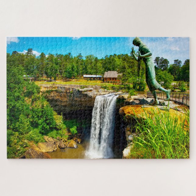 Puzzle Jigsaws Noccaulula Falls Alabama. (Horizontal)